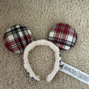 Disney Parks Plaid Christmas Ear Headband